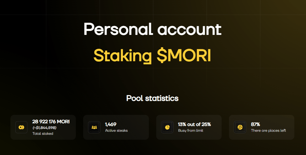 Mori Staking Interface